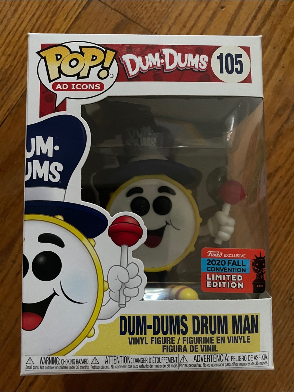 Funko Dum-Dums Drum Man Vinyl Figure - White, Yellow, Red, Blue